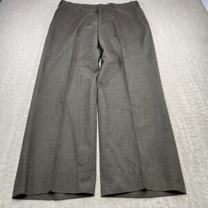 VINTAGE 80s Military Pants Men 36x30 Wool Blend Olive Green High Rise Trouser